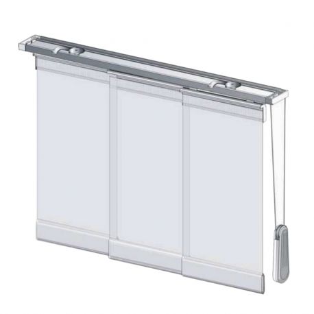 Cortina de Lamas Verticales Shantung Lamas 127mm | Traslúcido