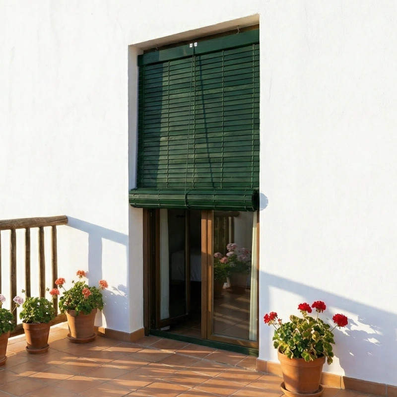 Persiana Alicantina Madera Exterior Verde Andaluz