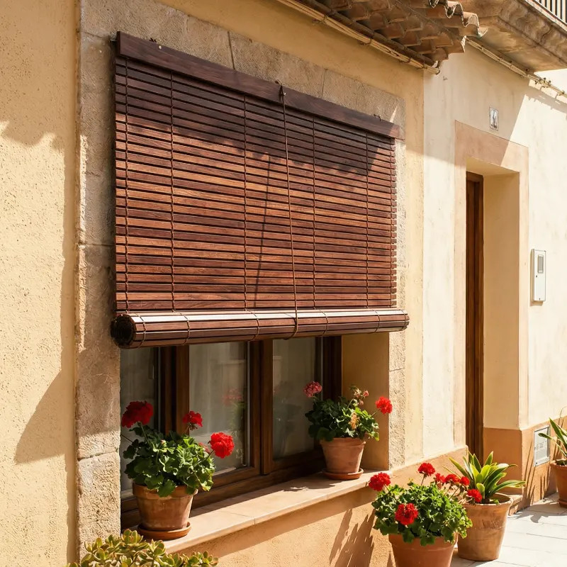 Persiana de Madera Exterior Luxe Nogal