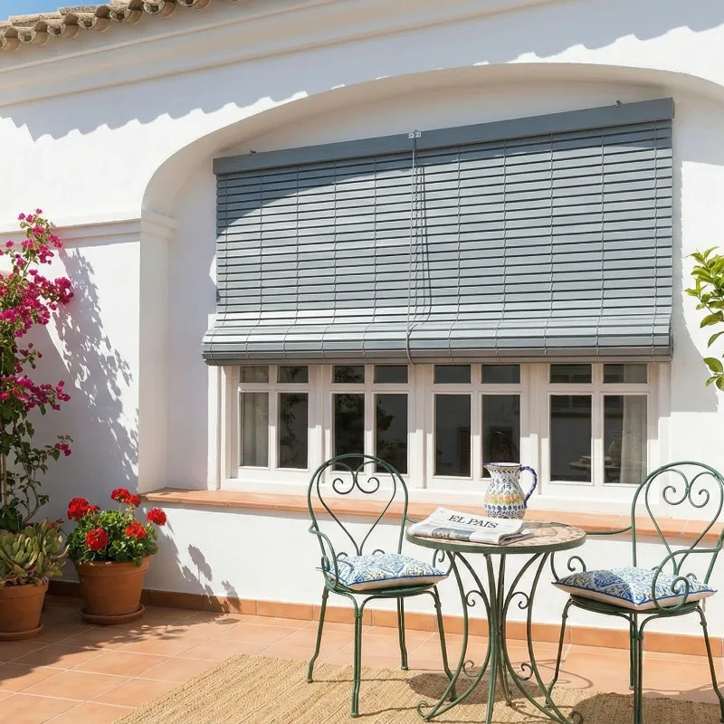 Persiana Alicantina Madera Exterior Gris
