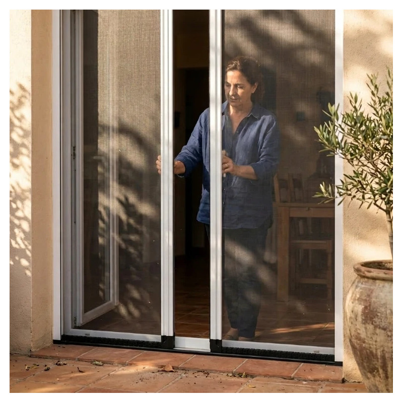 Mosquitera Enrollable para Puertas TITANIUM 2 Hojas TotQuality