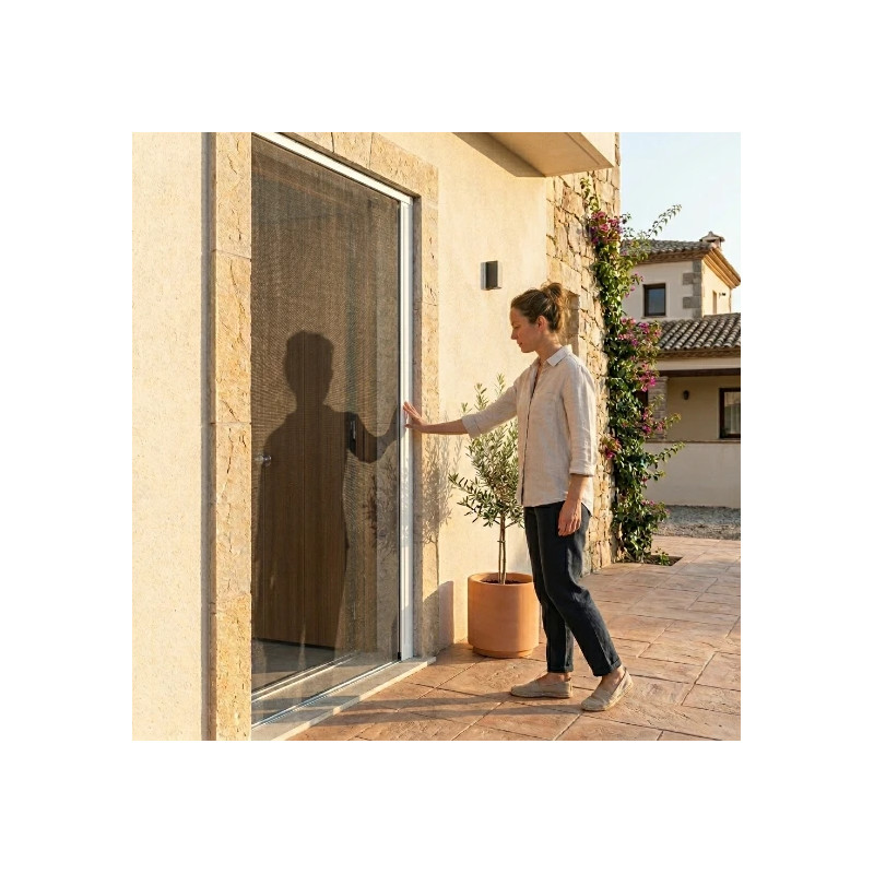 Mosquitera Enrollable Lateral Bora Top Sistema Antiviento 1 Hoja Minimal
