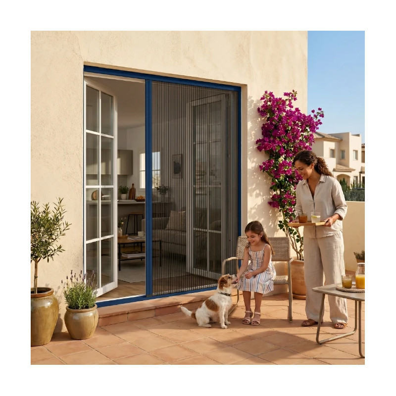 Mosquitera Plisada para Puerta 1 Hoja 22mm TotQuality