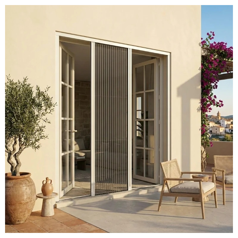 Mosquitera Plisada para Puerta 1 Hoja Reversible 22mm