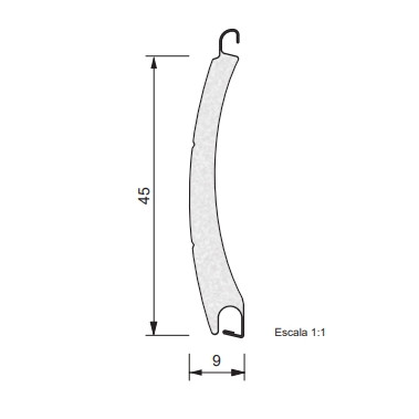 Lama de Aluminio C45 para Persiana Enrollable