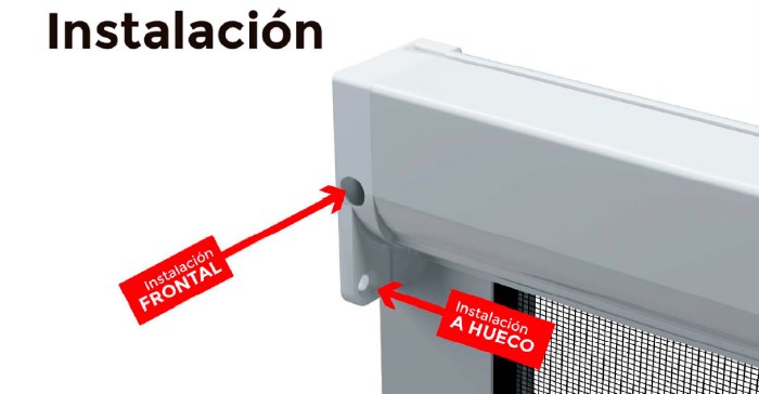 Instalación mosquitera enrollable