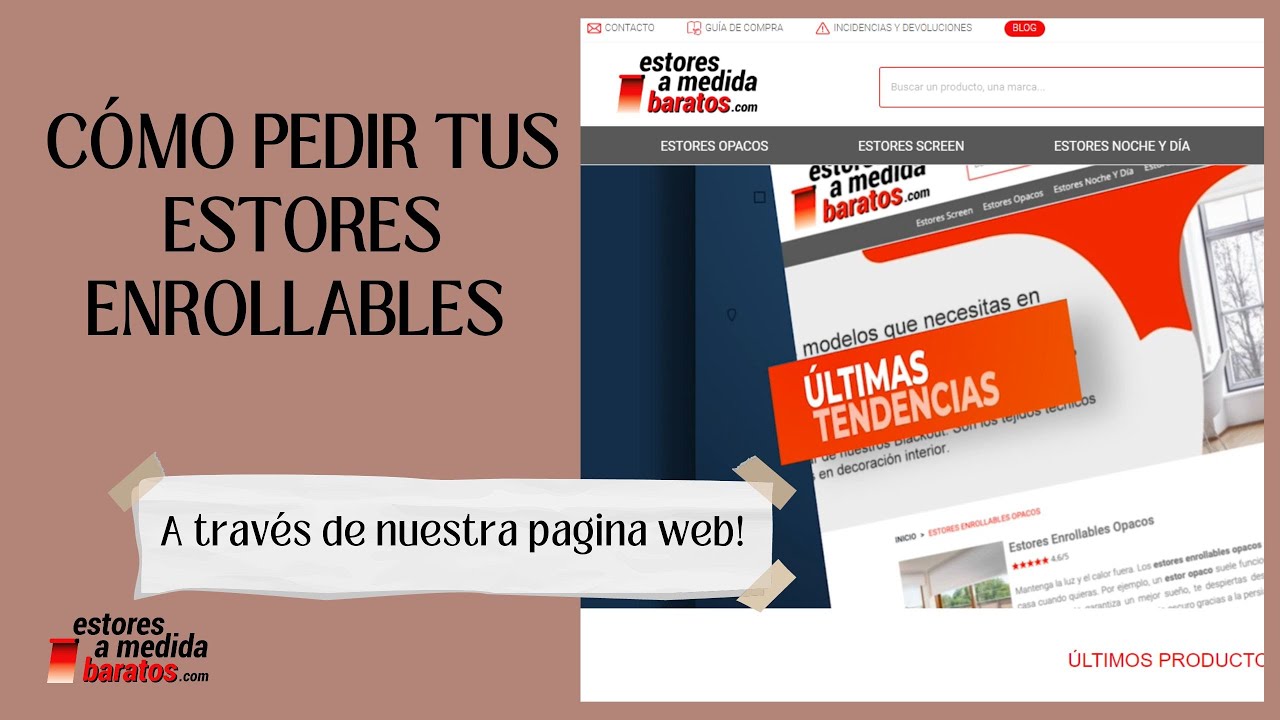 ¿Cómo pedir un estor en nuestra página web?