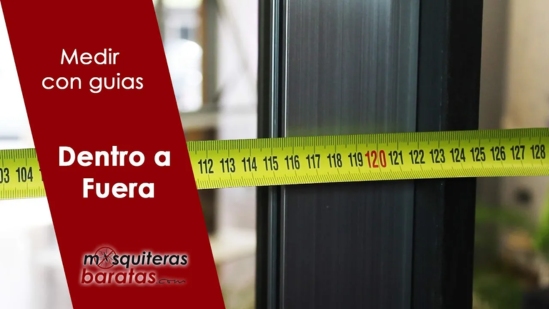 ¿Cómo medir persianas con guías dentro a fuera?