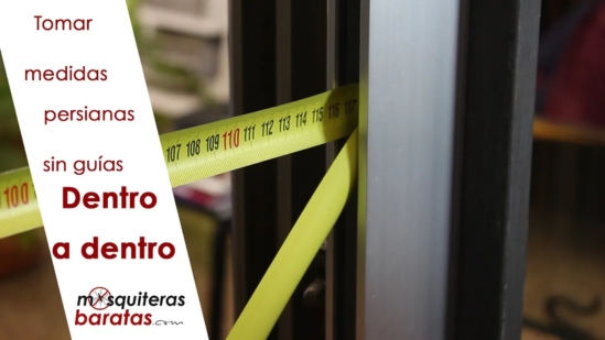 Cómo medir persianas sin guías (solo persiana) dentro a dentro
