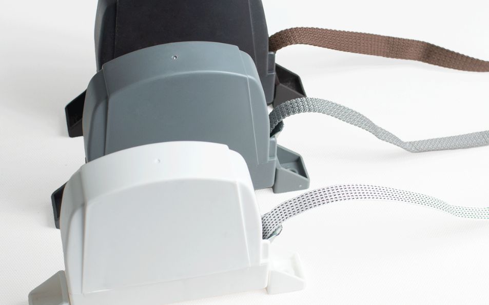 Recogedor abatible para cintas de 14mm resistente