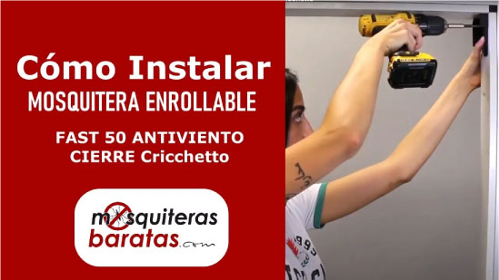 Cómo instalar mosquitera enrollable antiviento cierre cricchetto