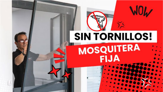 Mosquitera fija con marco sin taladrar