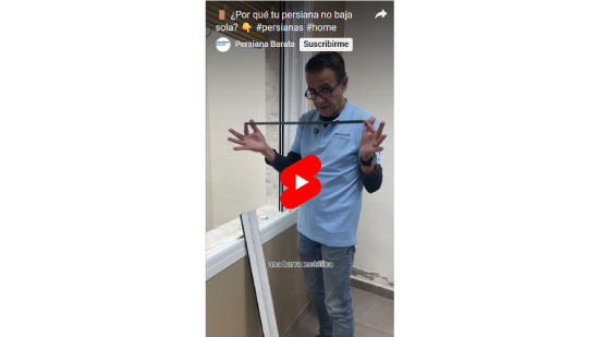 Contrapeso lama persiana